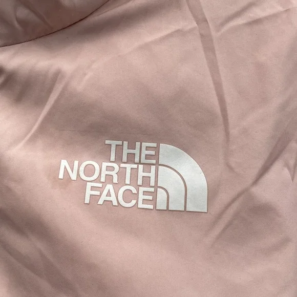 North Face Goose Down 550 Puffer Jacket Youth Girl Medium Pink Reversible Winter